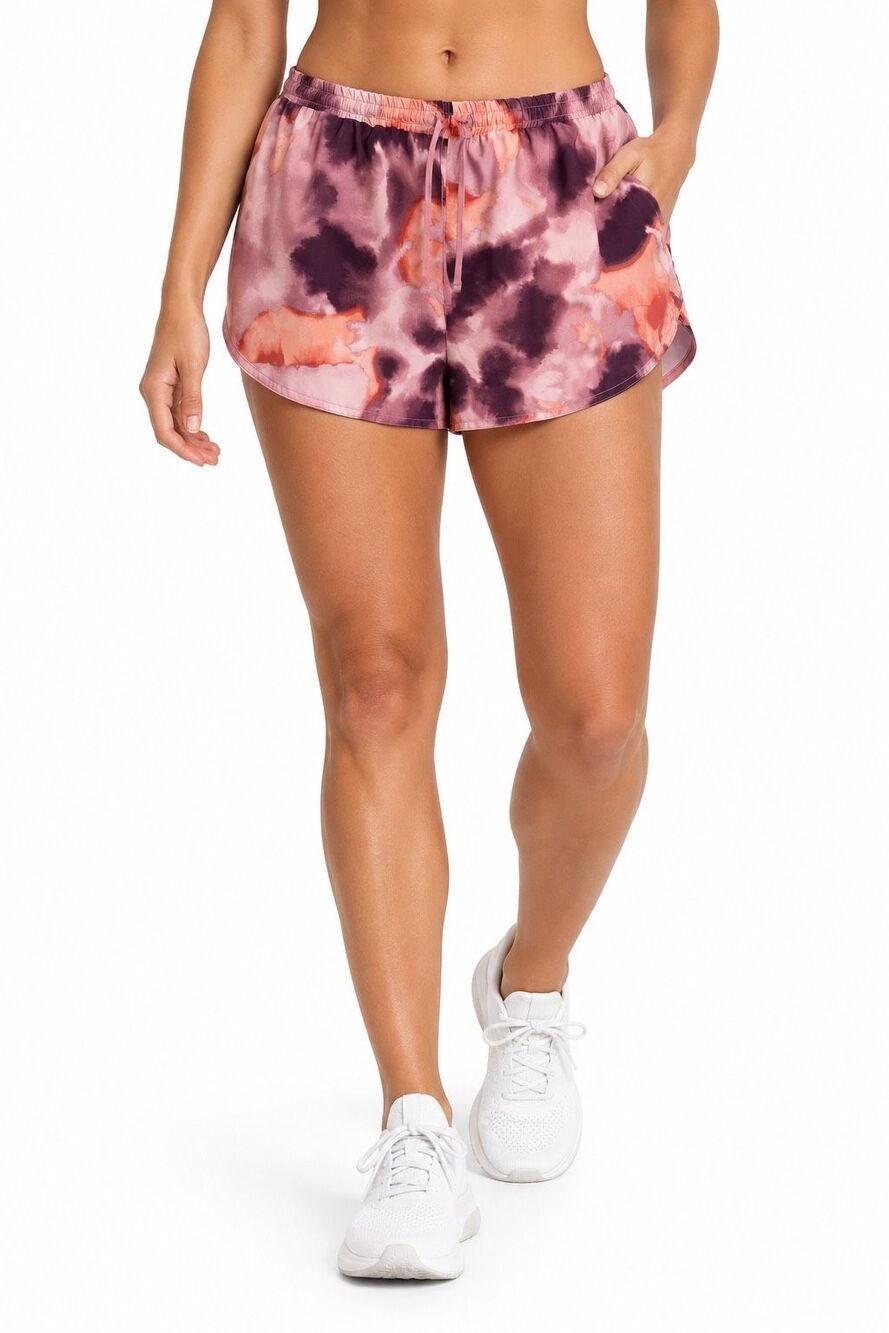 Old Navy Active Women’s Watercolor Print Running Athletic Shorts Size Large